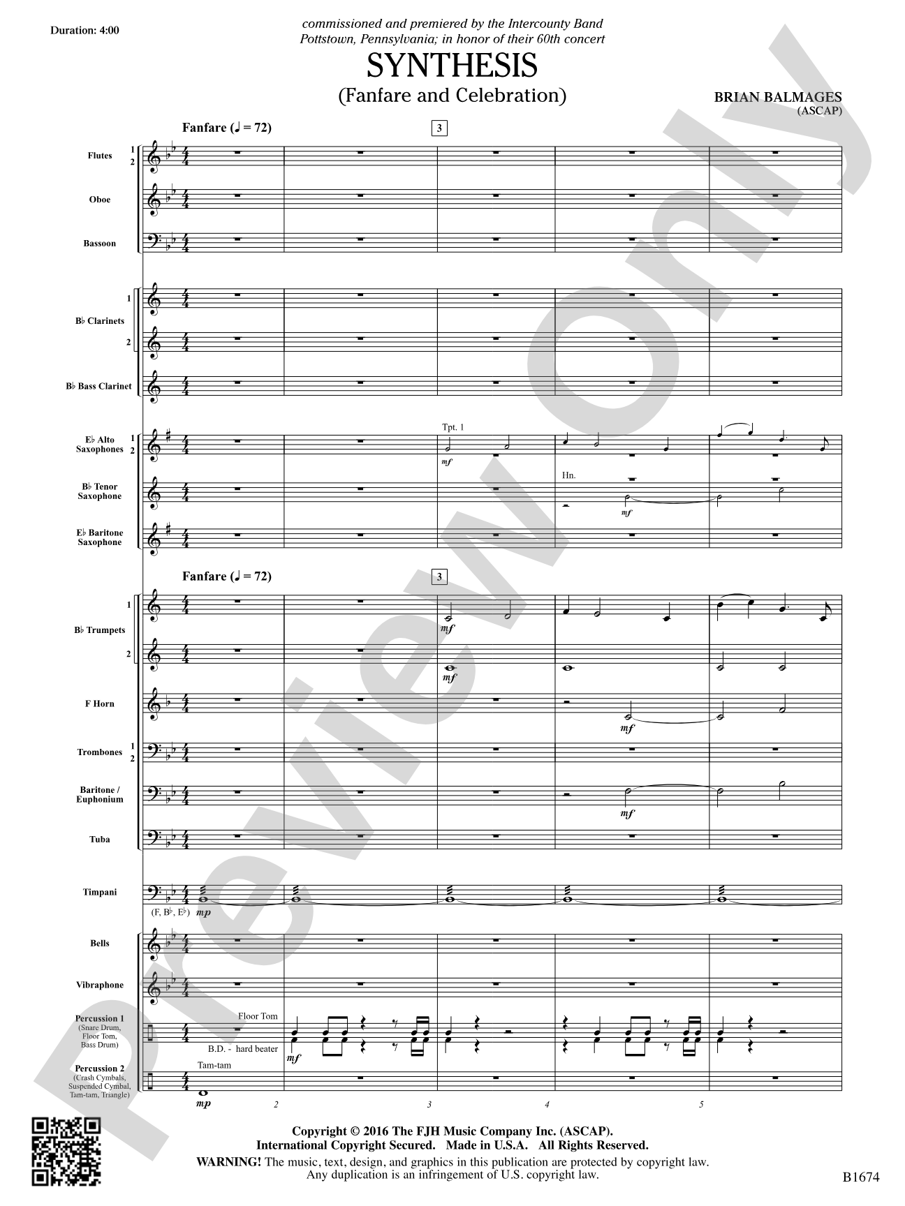 Synthesis: Concert Band Conductor Score & Parts