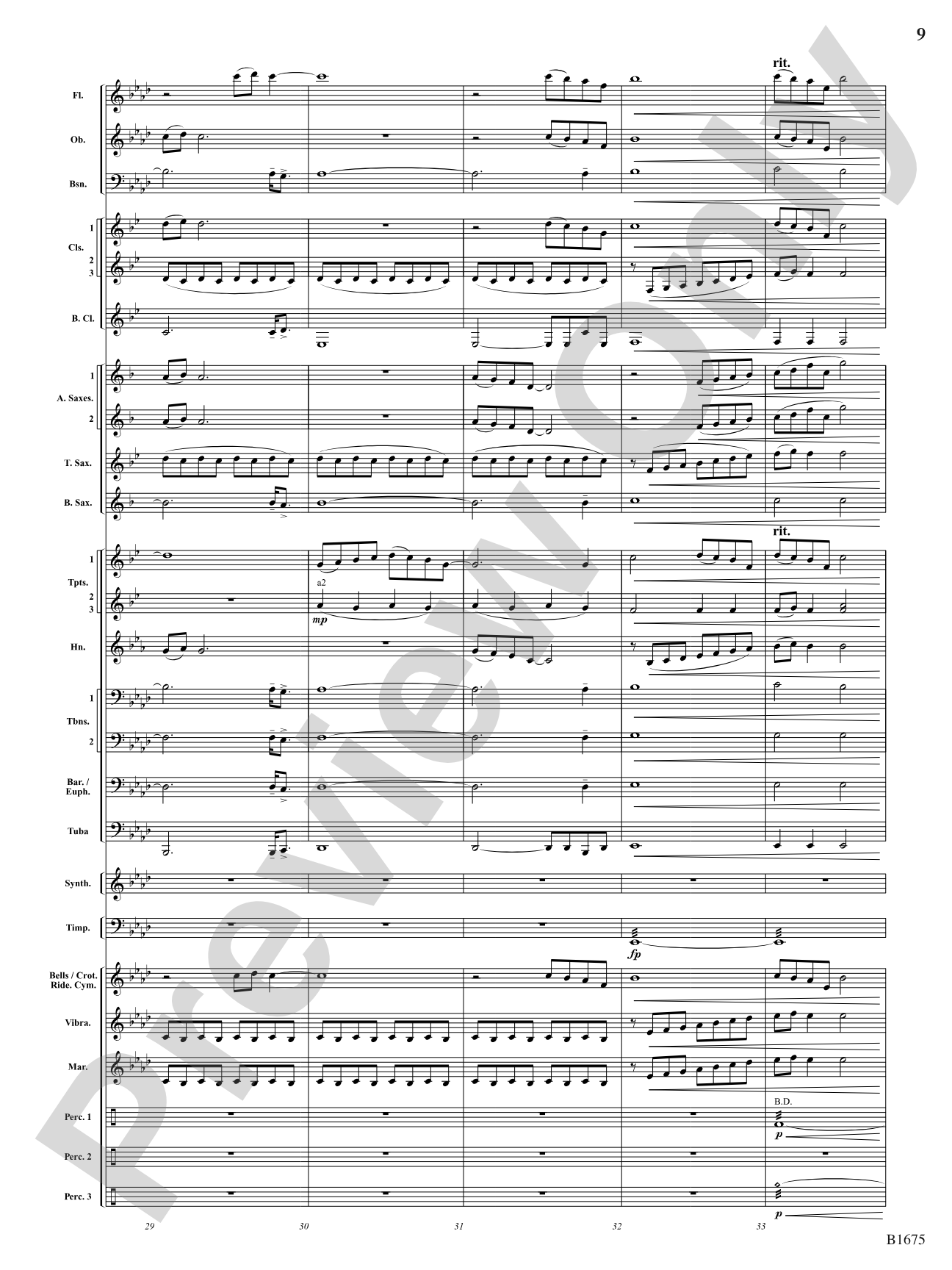 In These Last Day of Autumn...: Concert Band Conductor Score & Parts
