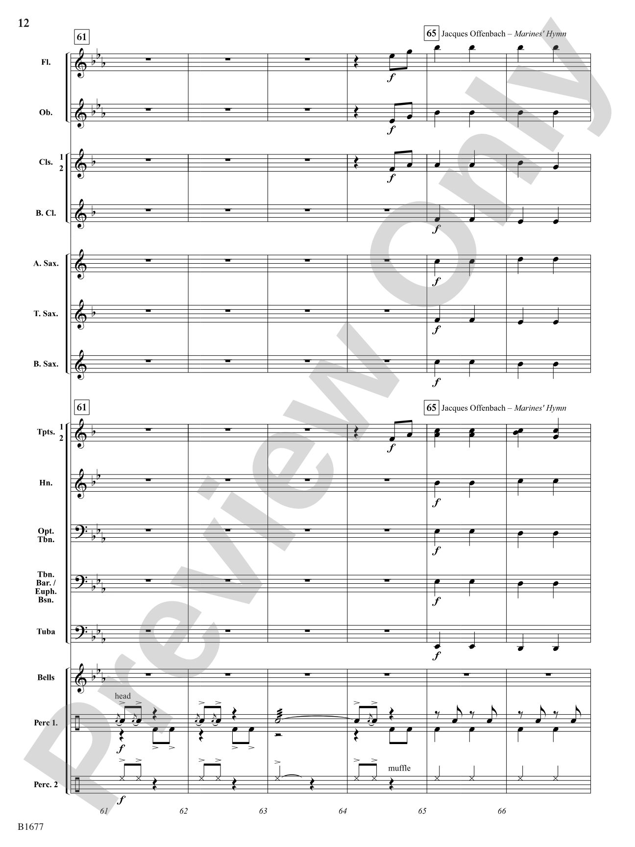 Ten Marches in Two Minutes: Concert Band Conductor Score & Parts