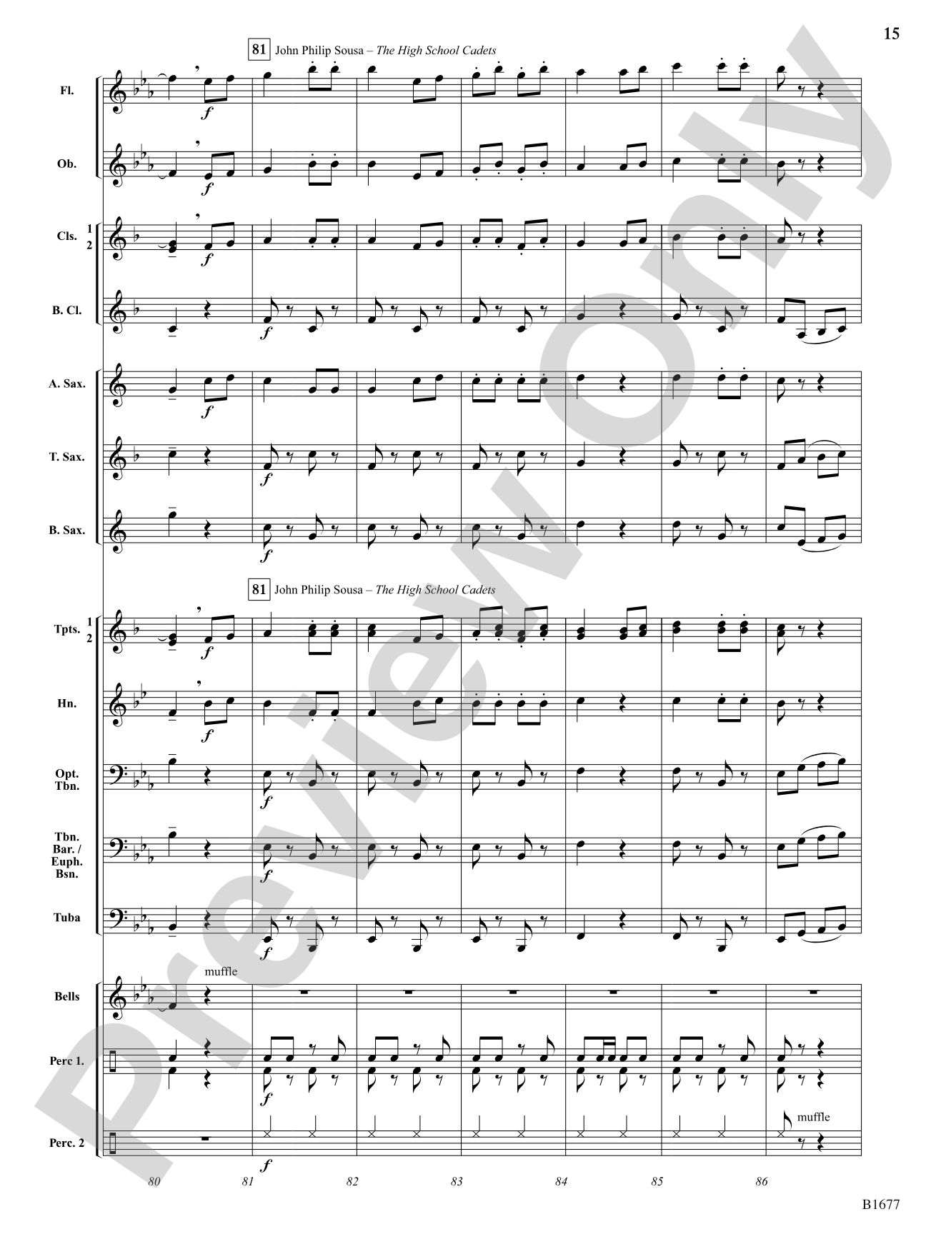 Ten Marches in Two Minutes: Concert Band Conductor Score & Parts