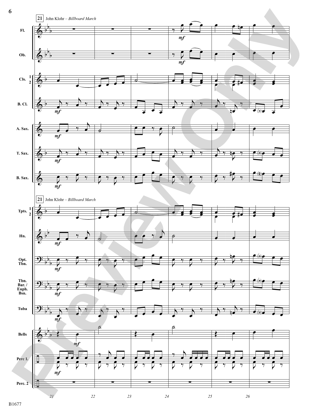 Ten Marches in Two Minutes: Concert Band Conductor Score & Parts