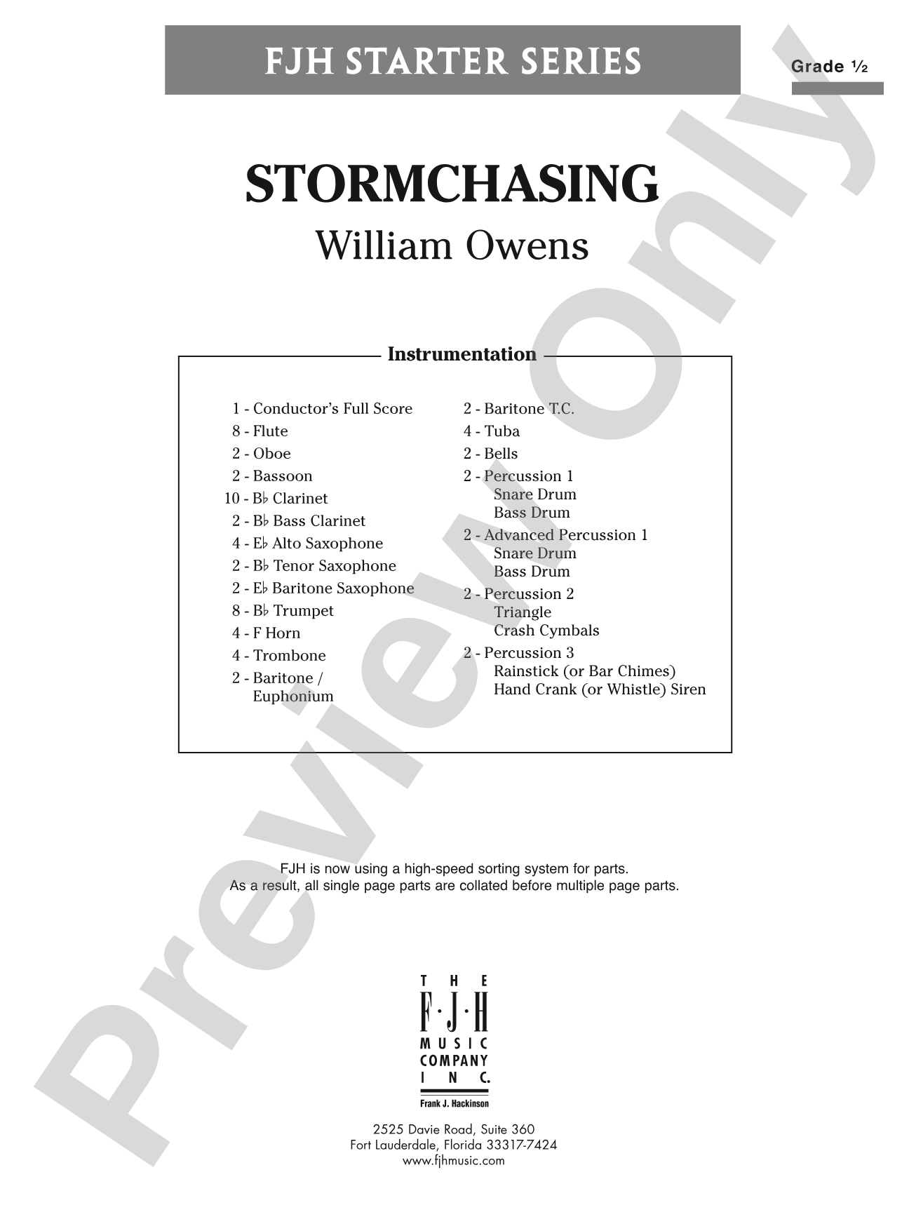 Stormchasing: Concert Band Conductor Score & Parts