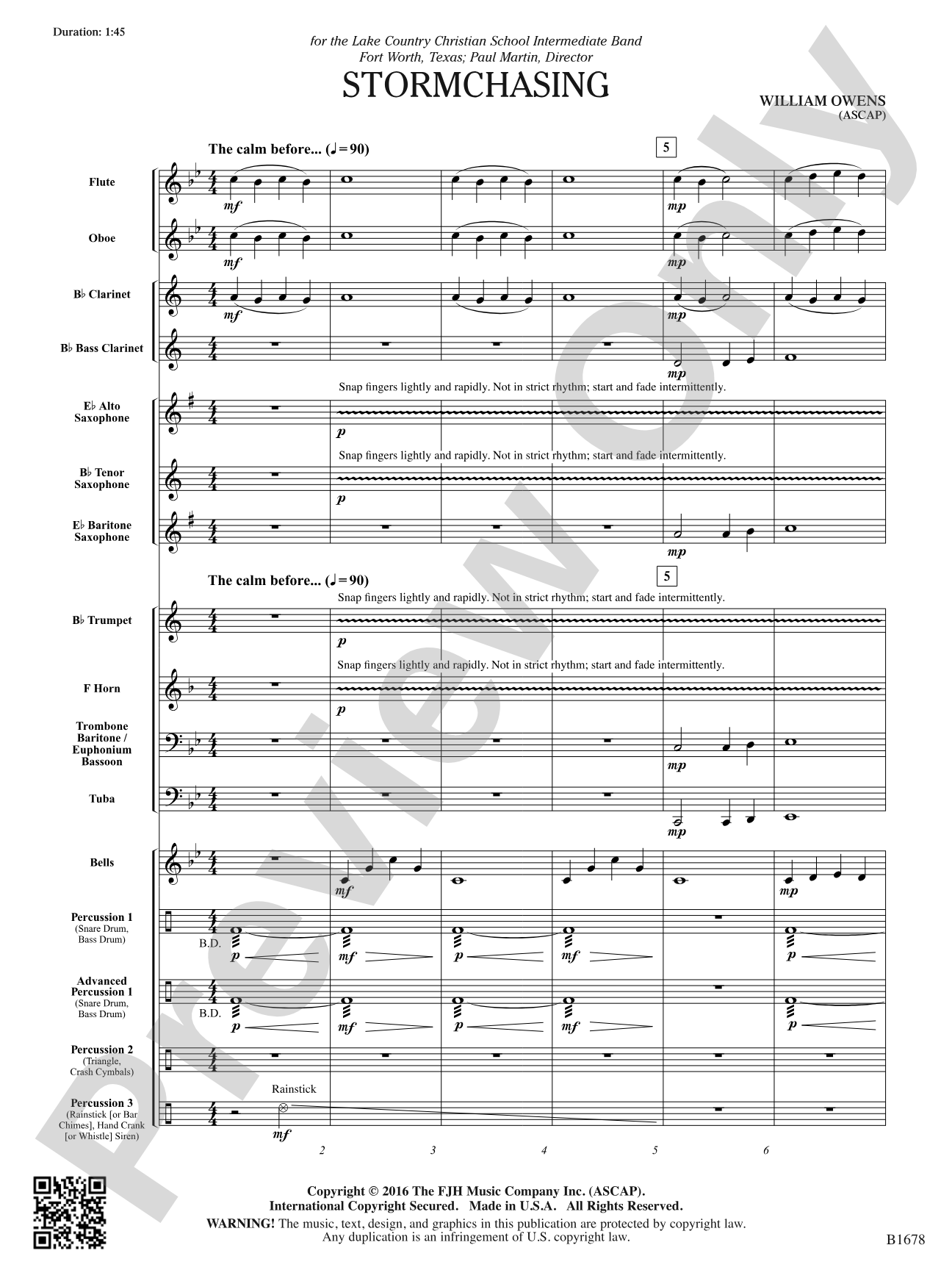 Stormchasing: Concert Band Conductor Score & Parts