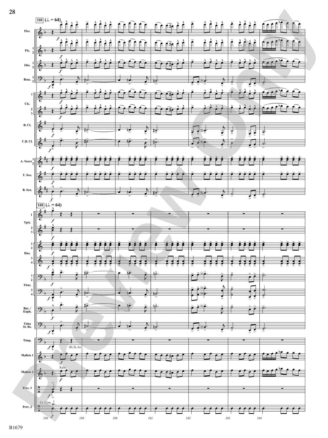 Shadow Waltzes: Concert Band Conductor Score & Parts