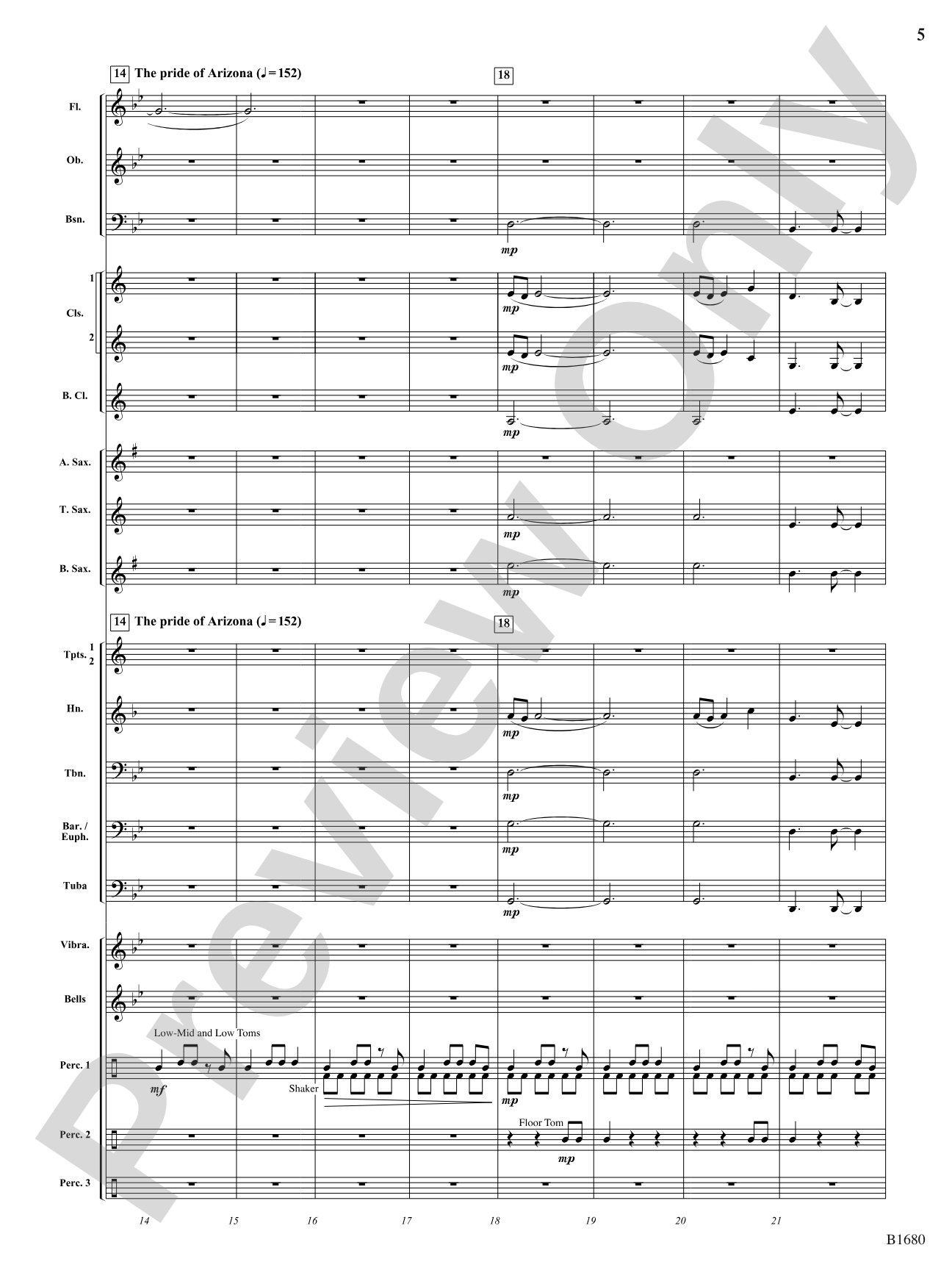The Tears of Arizona: Concert Band Conductor Score & Parts