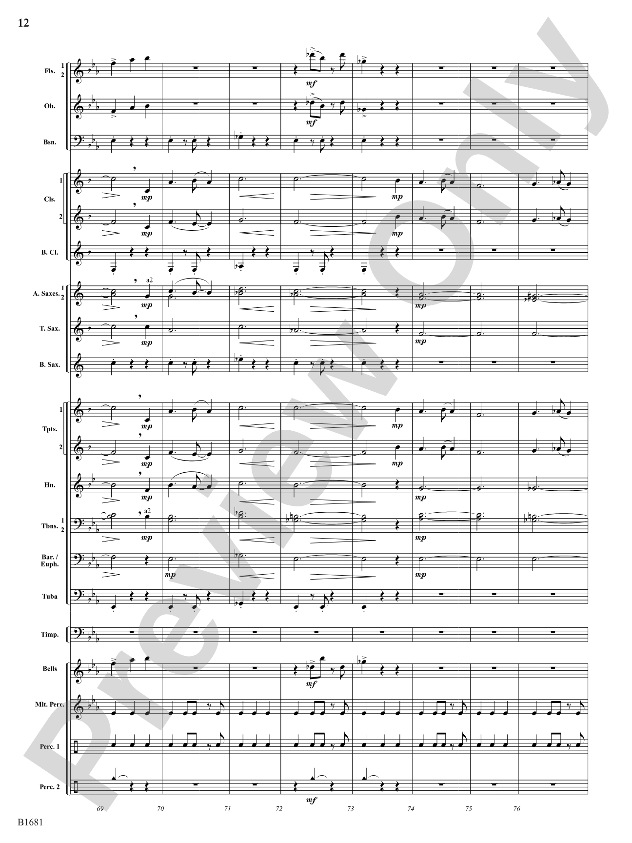 Scattered Light: Concert Band Conductor Score & Parts