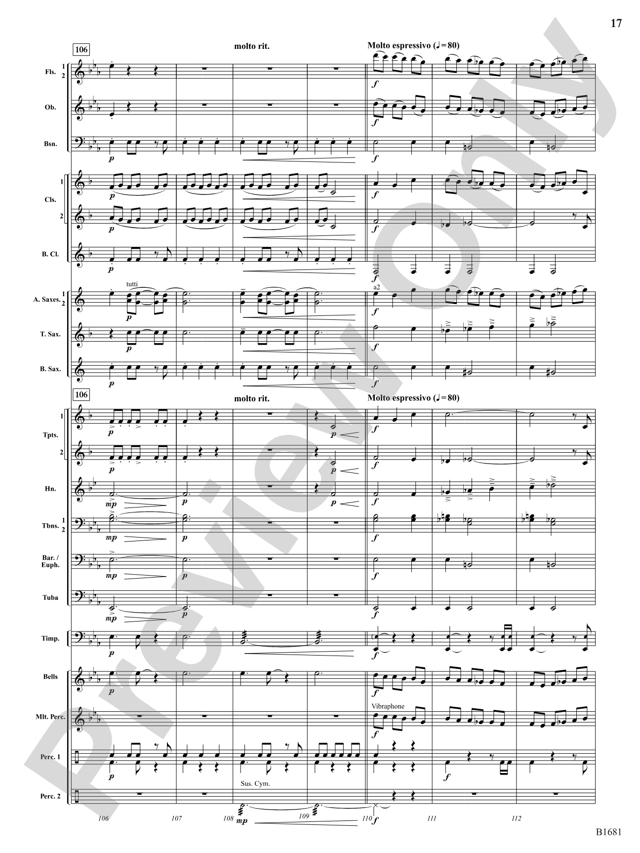 Scattered Light: Concert Band Conductor Score & Parts