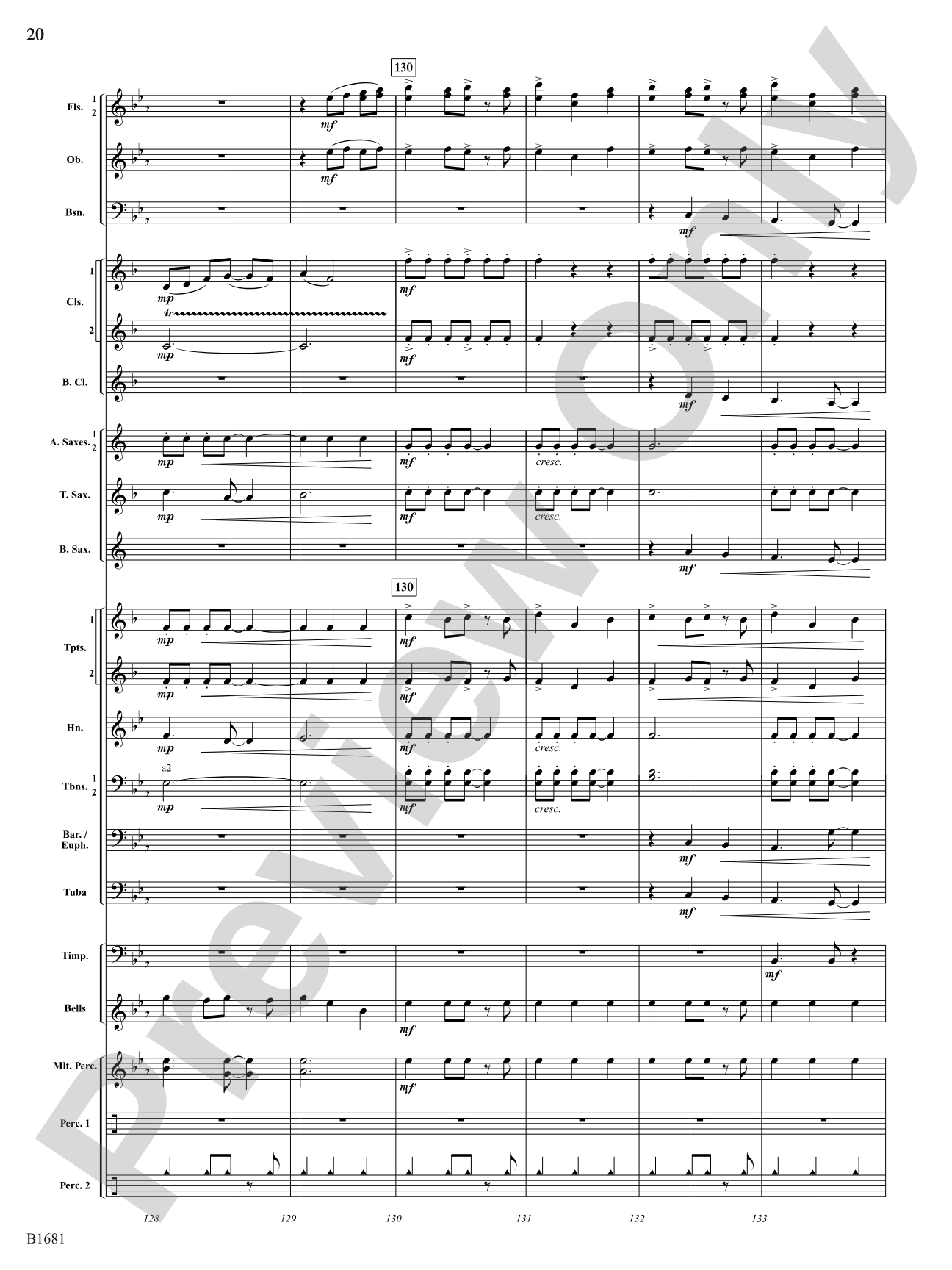 Scattered Light: Concert Band Conductor Score & Parts
