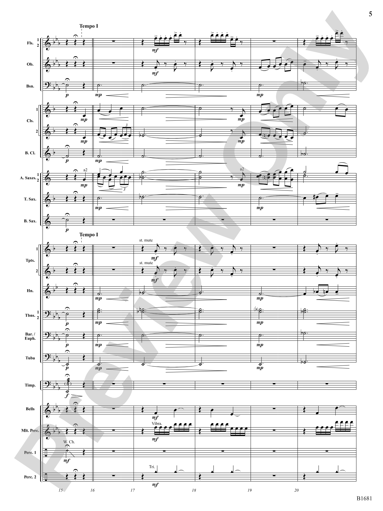 Scattered Light: Concert Band Conductor Score & Parts