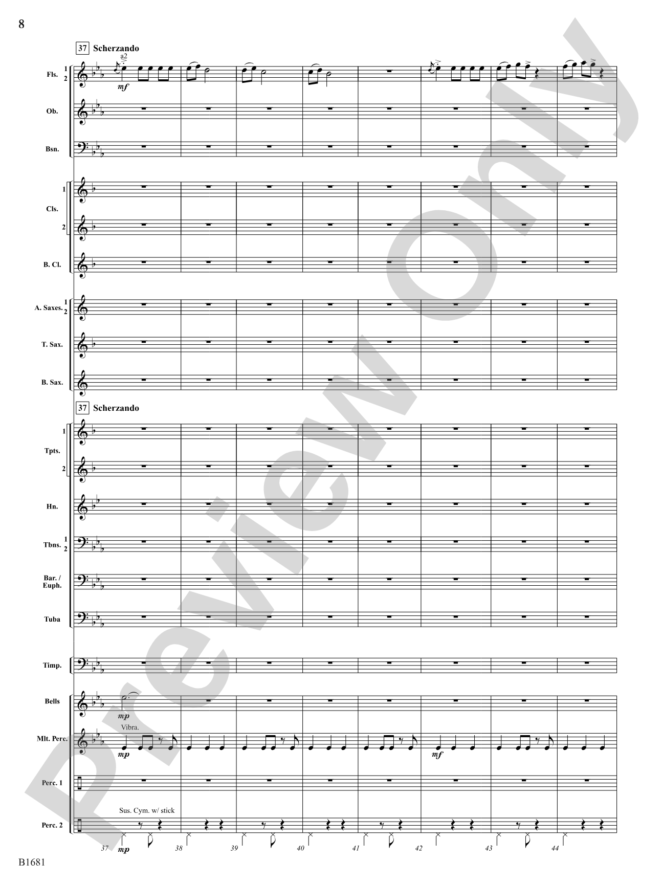 Scattered Light: Concert Band Conductor Score & Parts