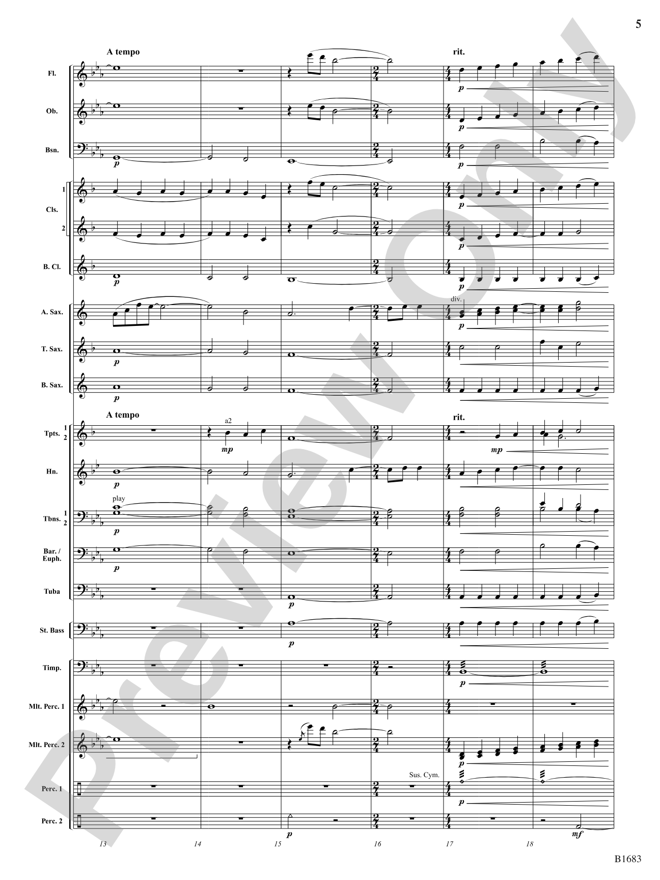 Resplendent Light: Concert Band Conductor Score & Parts