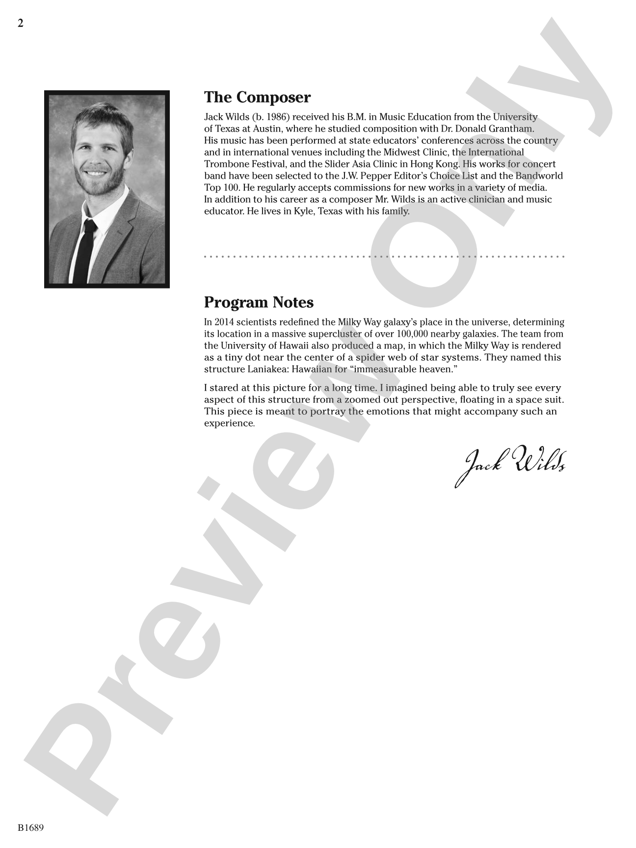 Laniakea: Concert Band Conductor Score & Parts