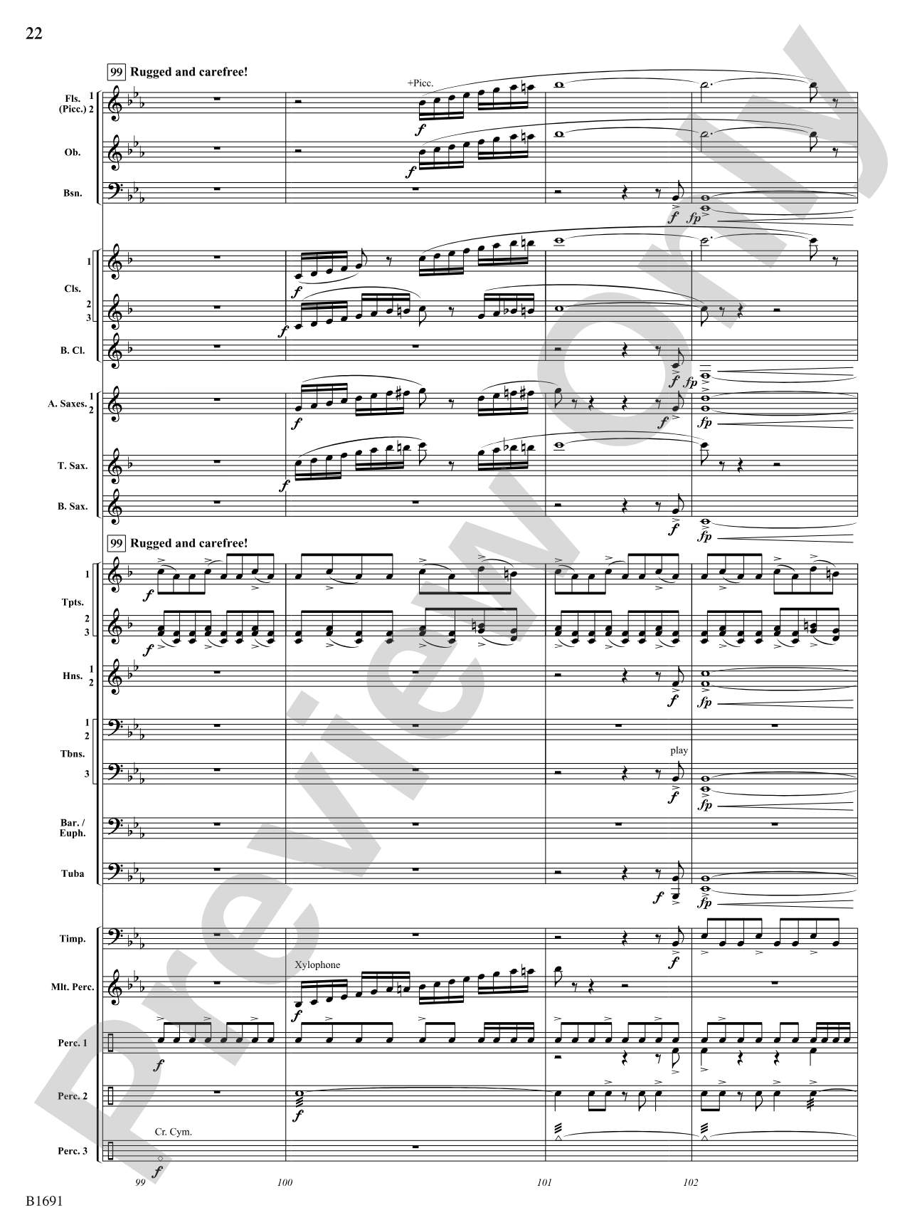 Across The Great Plains: Concert Band Conductor Score & Parts
