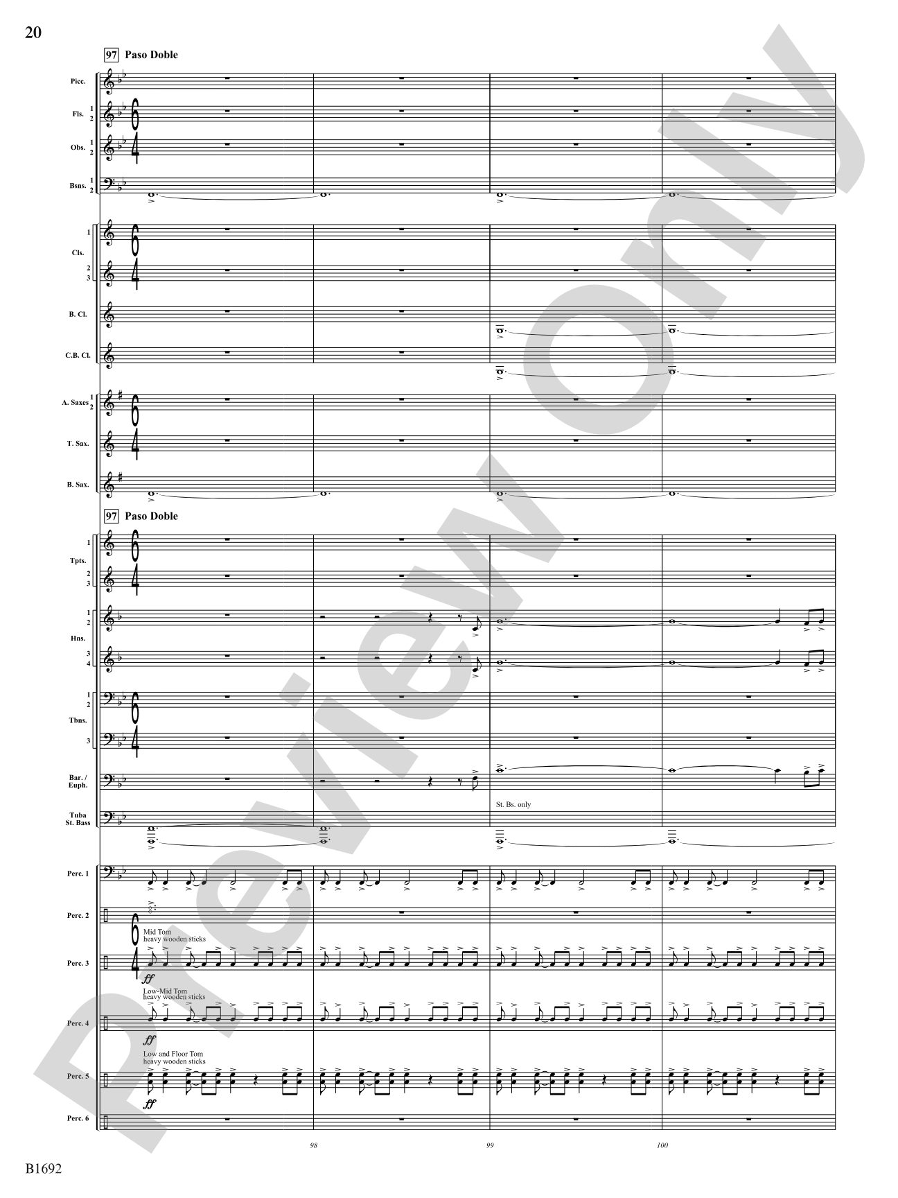 Fiesta de los Toros: Concert Band Conductor Score & Parts