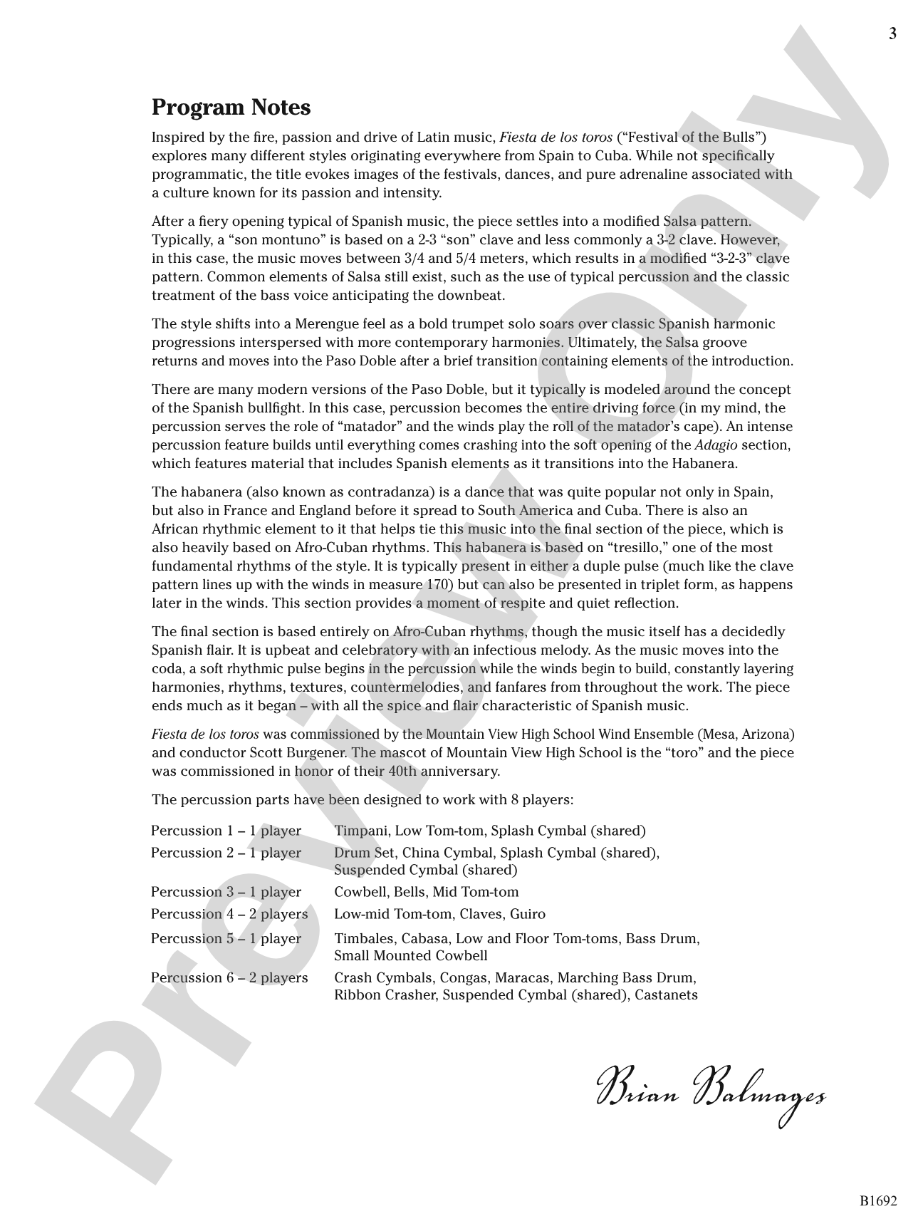 Fiesta de los Toros: Concert Band Conductor Score & Parts
