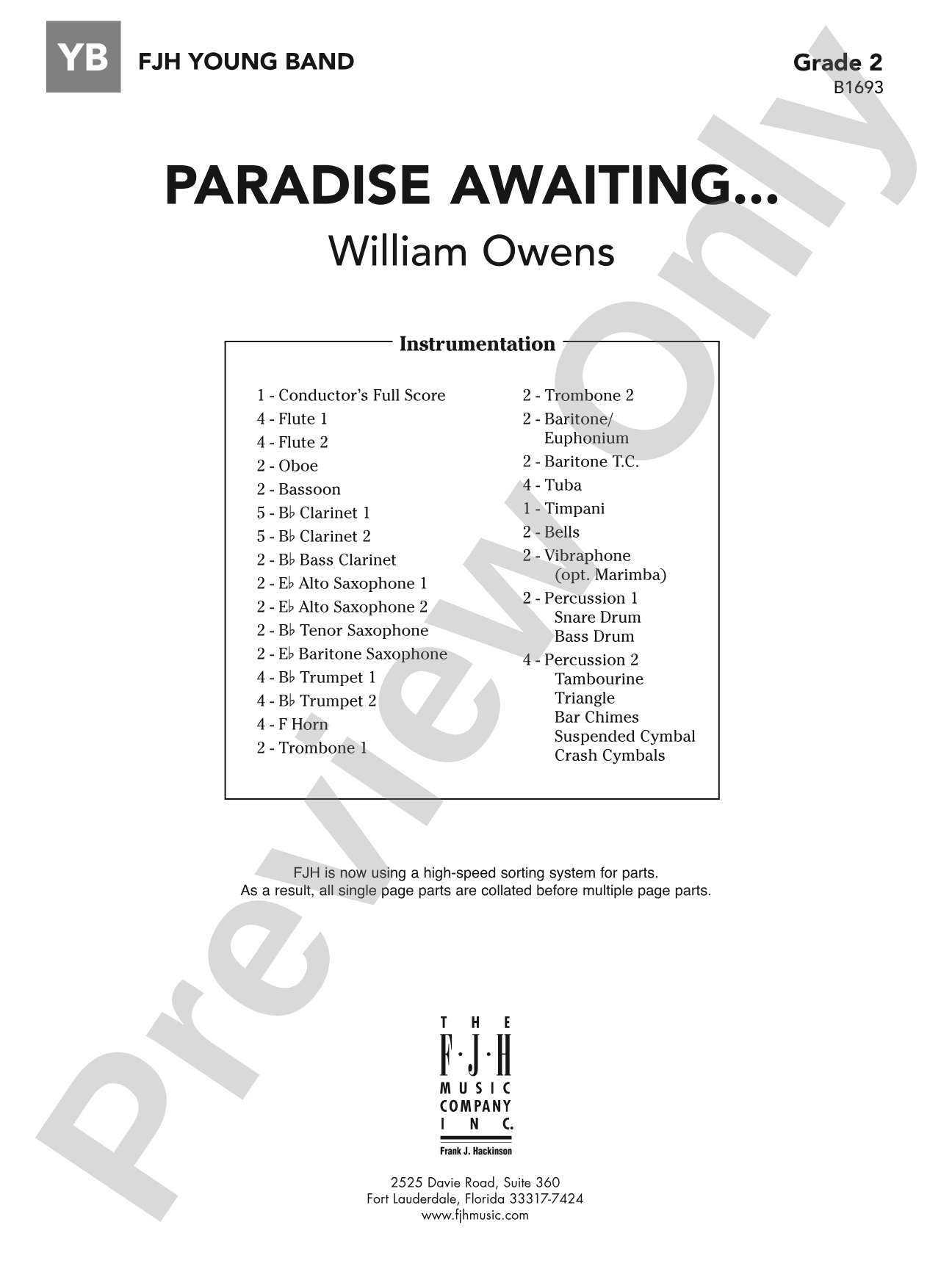 Paradise Awaiting...: Concert Band Conductor Score & Parts