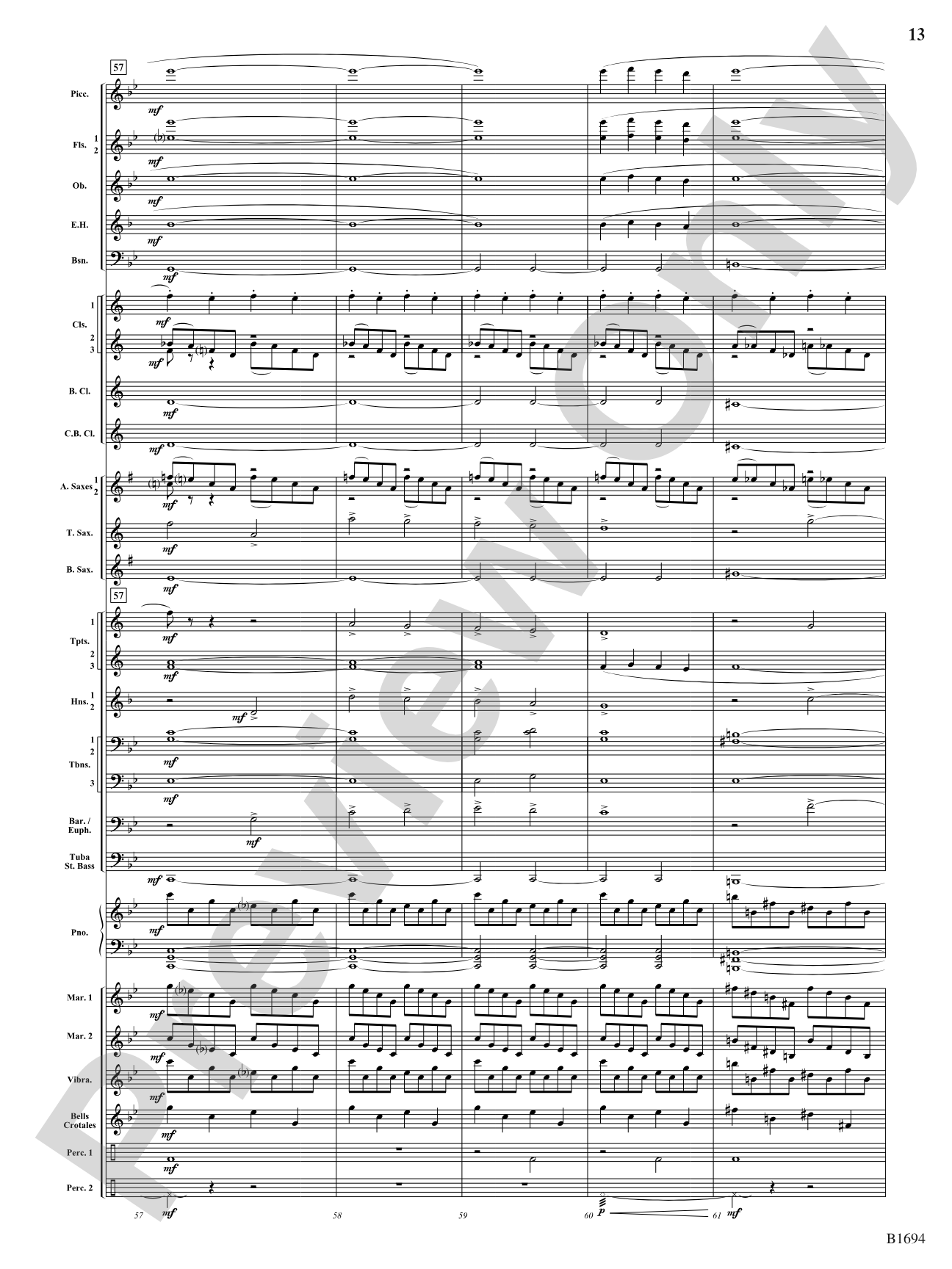 Swirling Prisms: Concert Band Conductor Score & Parts