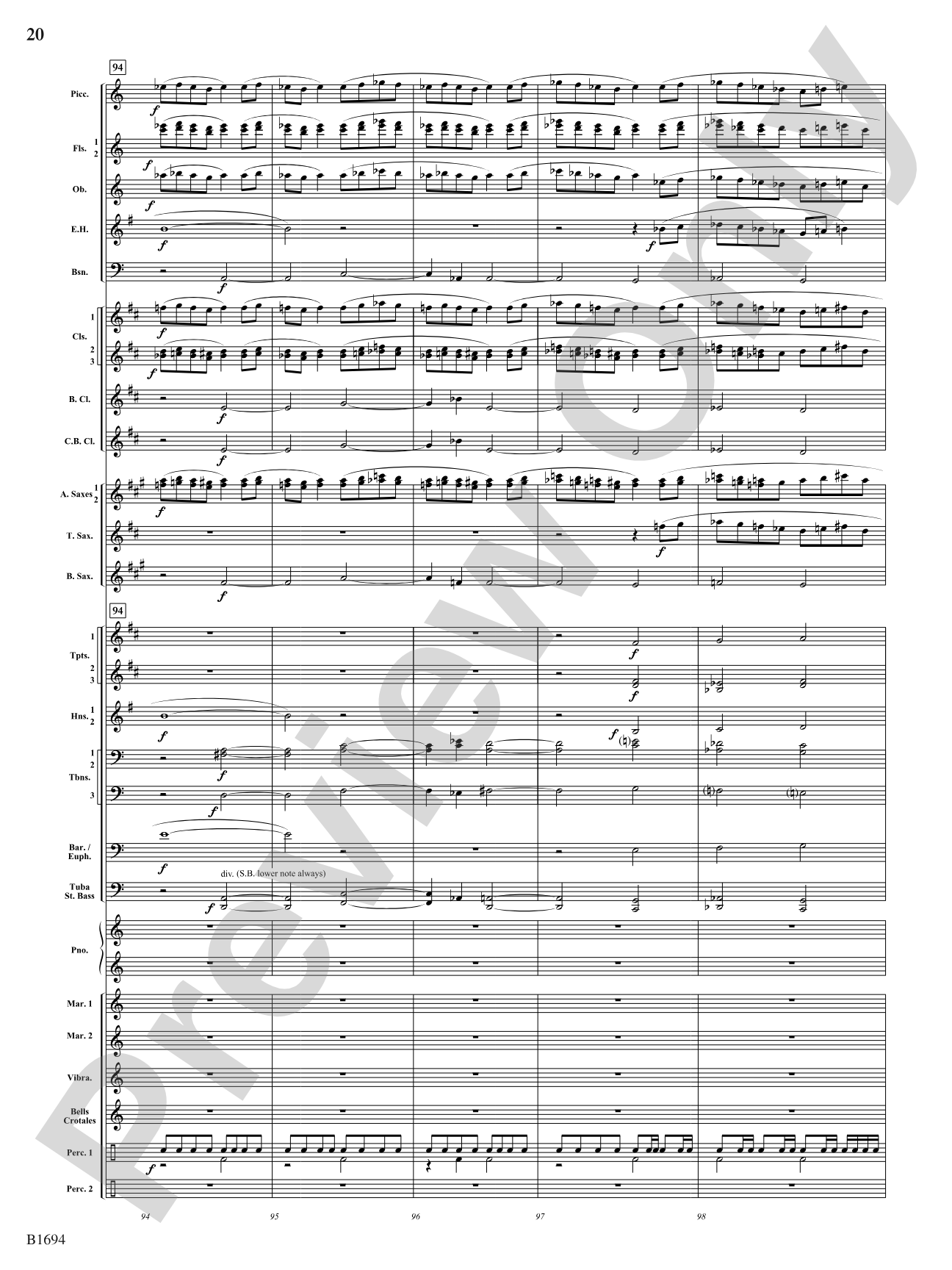 Swirling Prisms: Concert Band Conductor Score & Parts