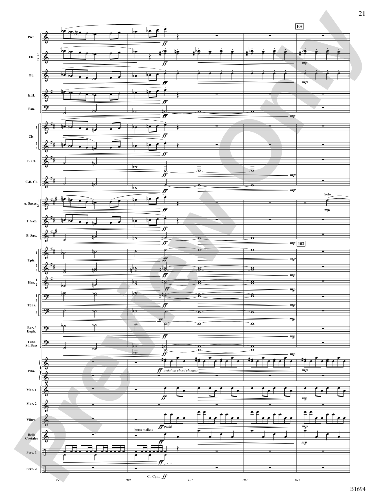 Swirling Prisms: Concert Band Conductor Score & Parts