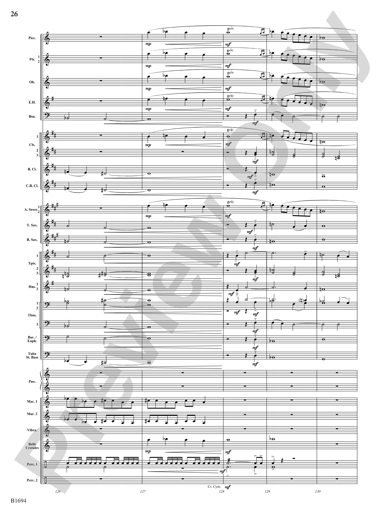 Swirling Prisms: Concert Band Conductor Score & Parts