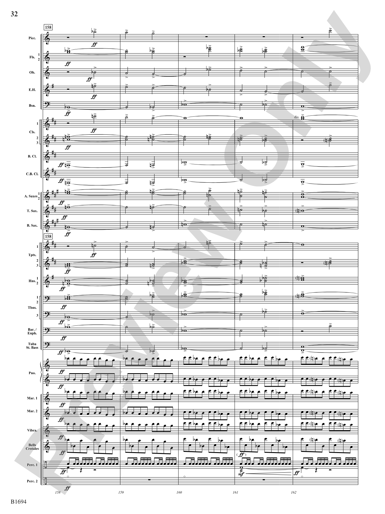 Swirling Prisms: Concert Band Conductor Score & Parts