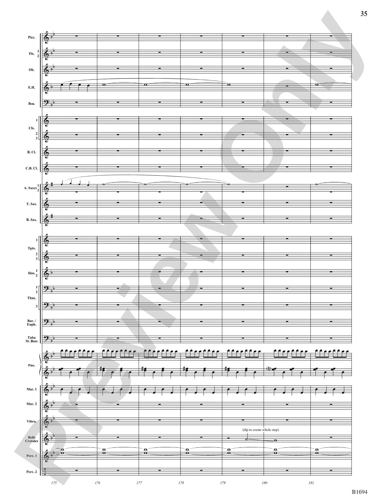 Swirling Prisms: Concert Band Conductor Score & Parts
