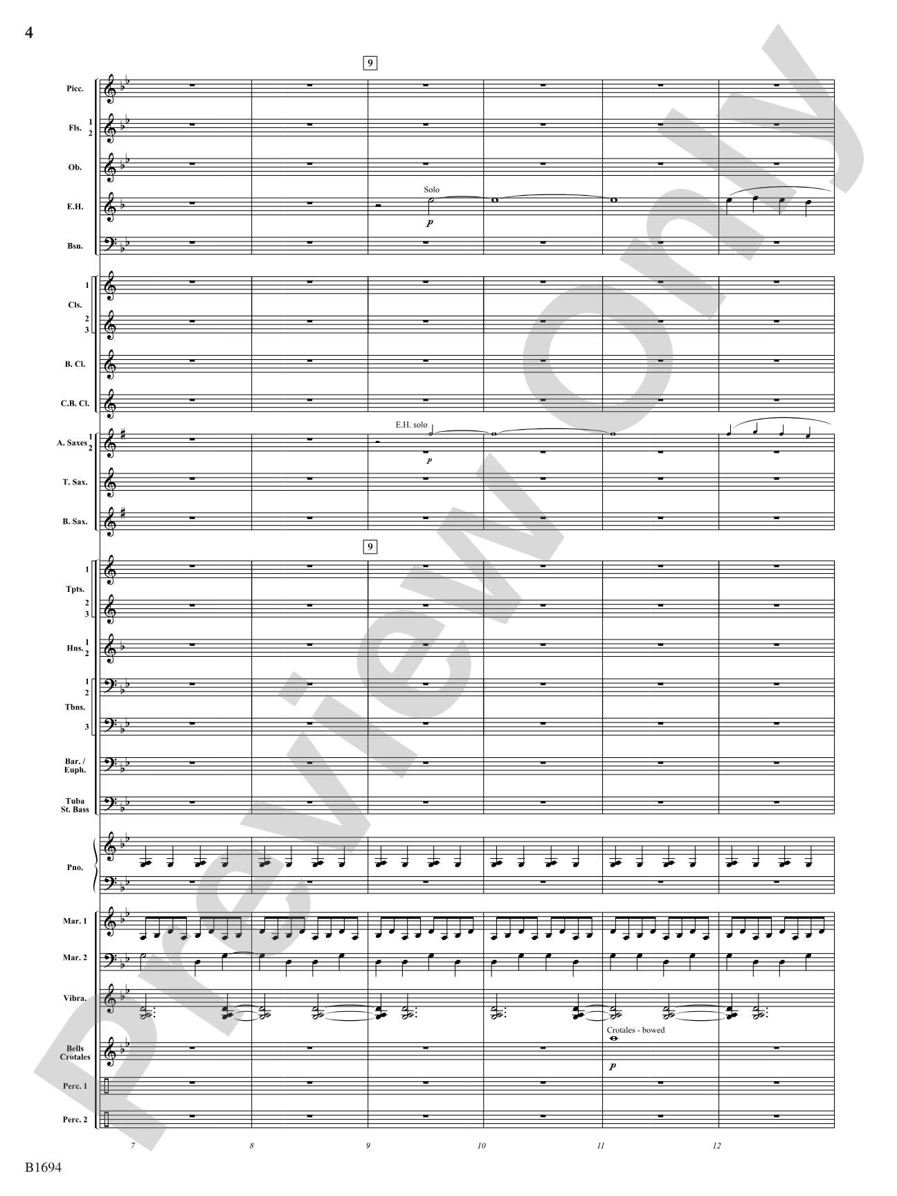 Swirling Prisms: Concert Band Conductor Score & Parts