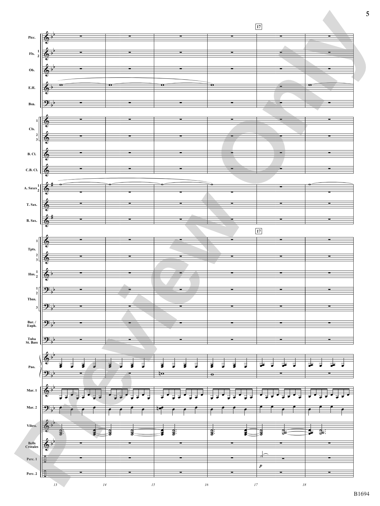 Swirling Prisms: Concert Band Conductor Score & Parts