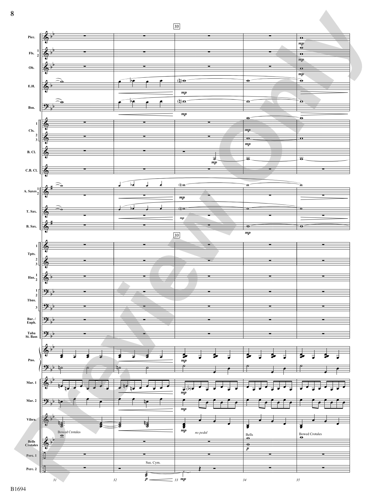 Swirling Prisms: Concert Band Conductor Score & Parts