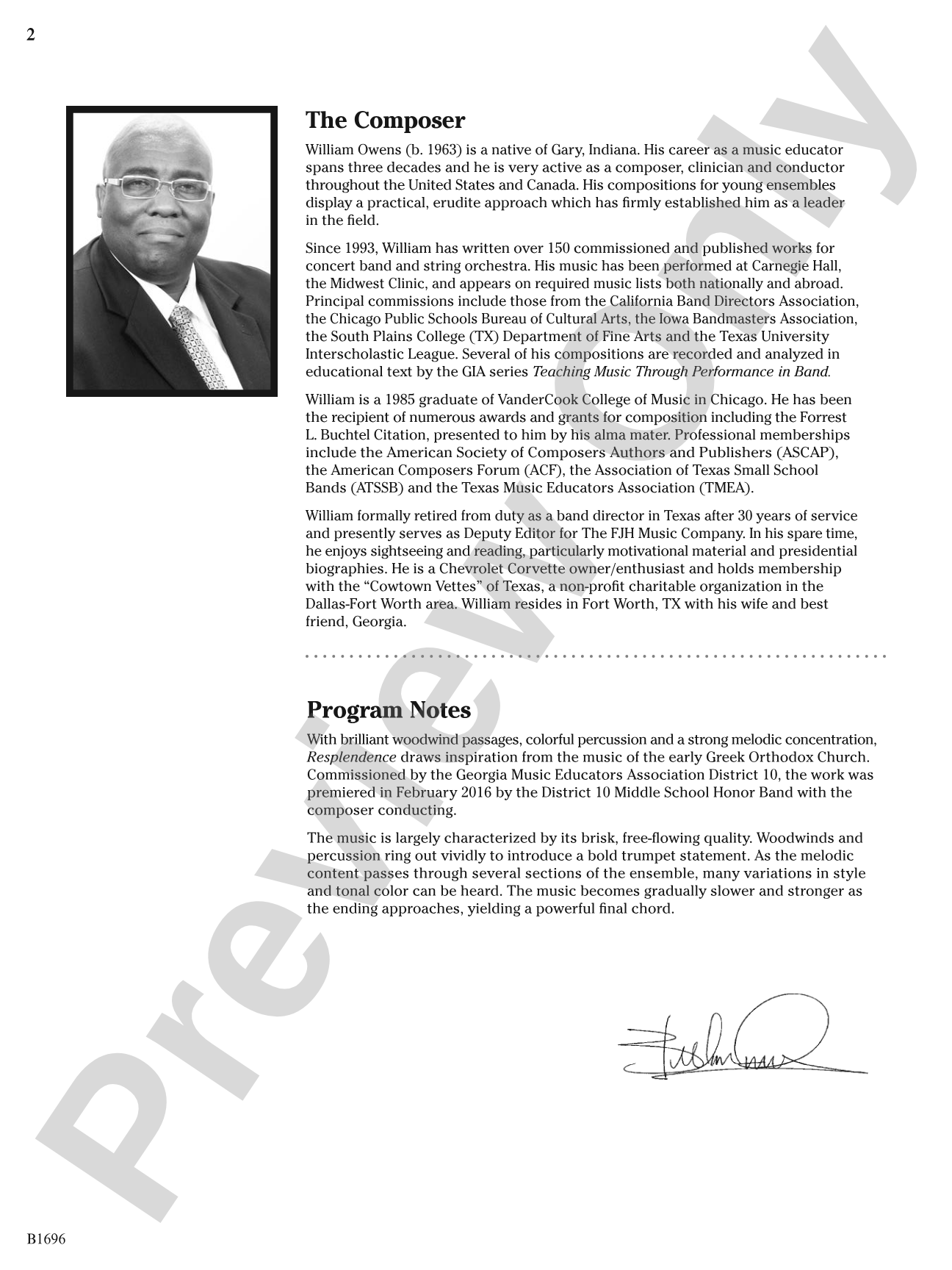 Resplendence: Concert Band Conductor Score & Parts
