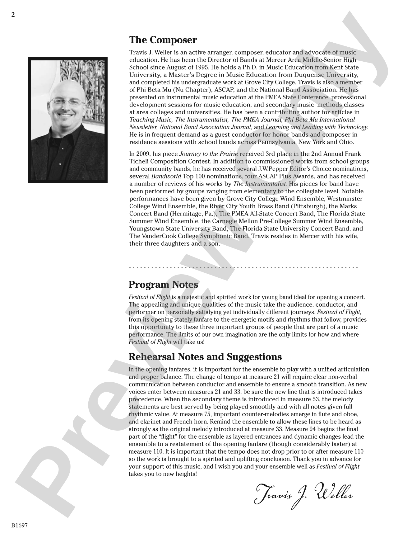 Festival of Flight: Concert Band Conductor Score & Parts