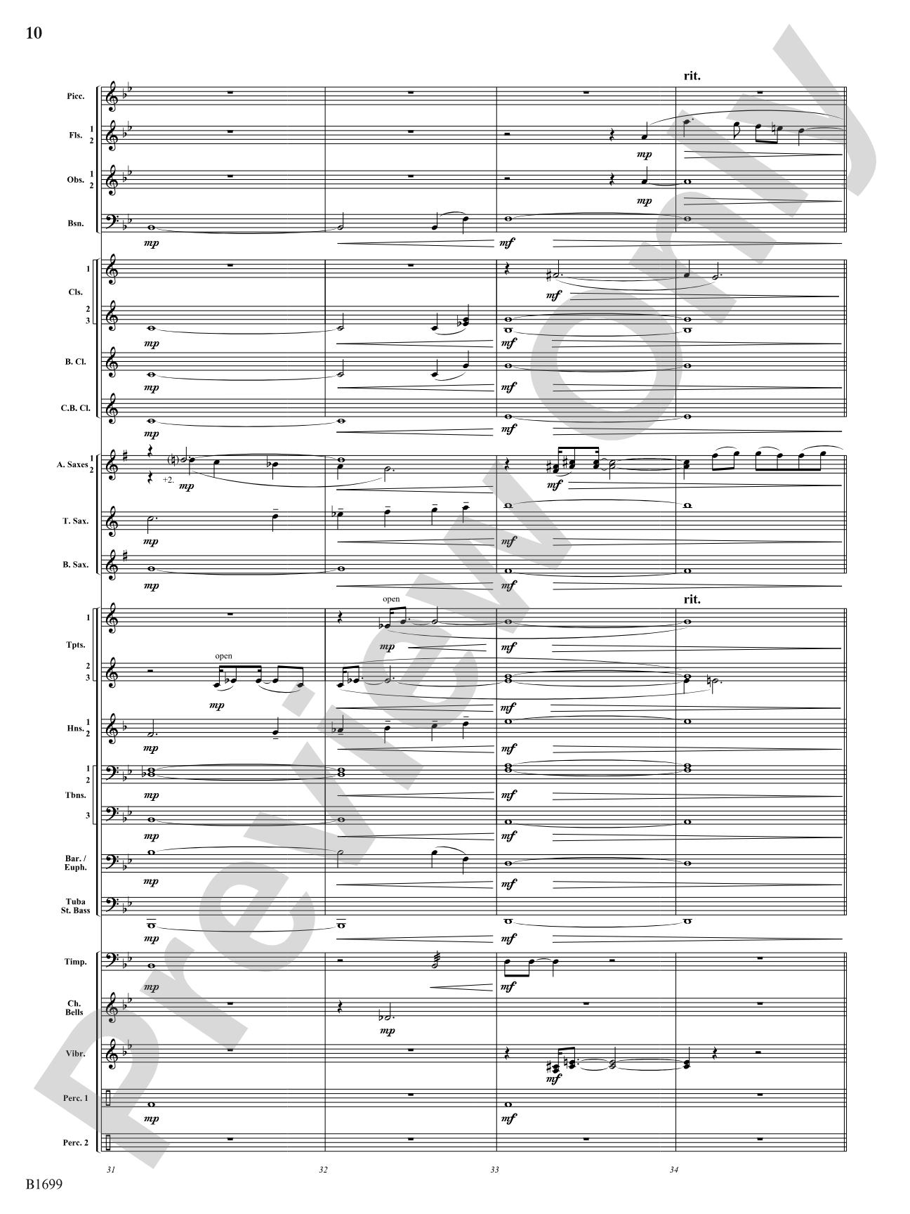 Spontaneous Beings: Concert Band Conductor Score & Parts