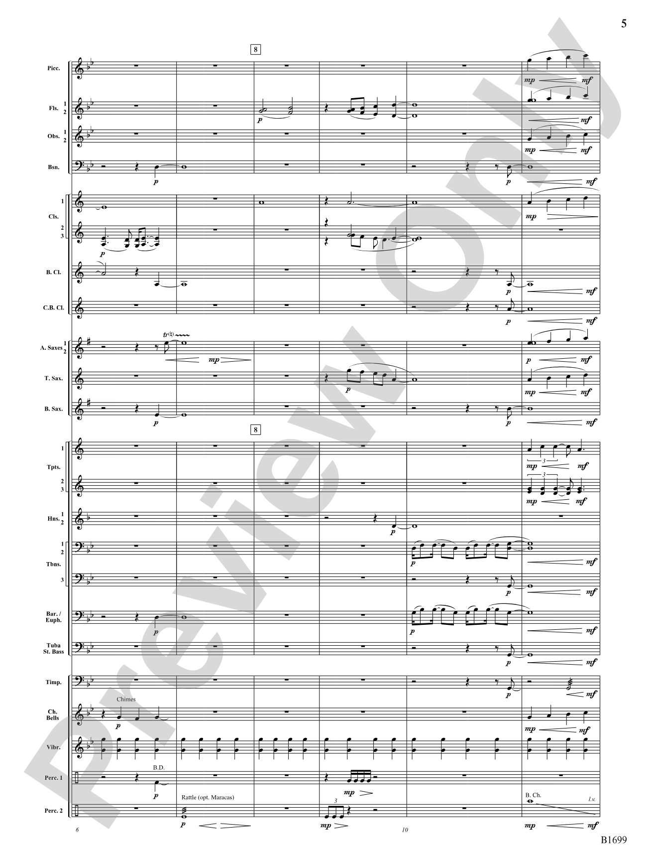 Spontaneous Beings: Concert Band Conductor Score & Parts