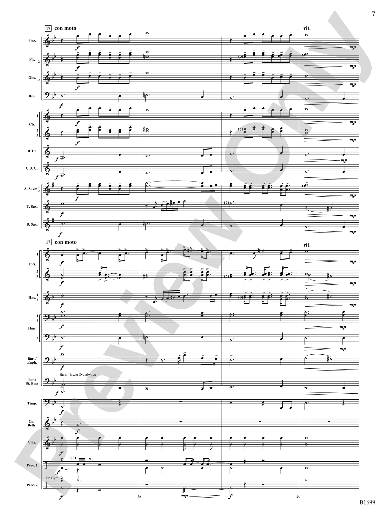 Spontaneous Beings: Concert Band Conductor Score & Parts