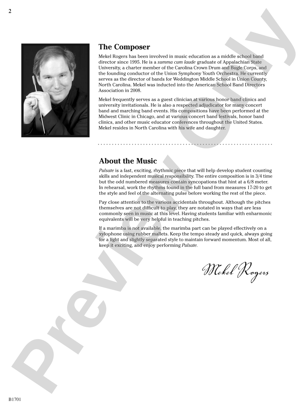 Pulsate: Concert Band Conductor Score & Parts