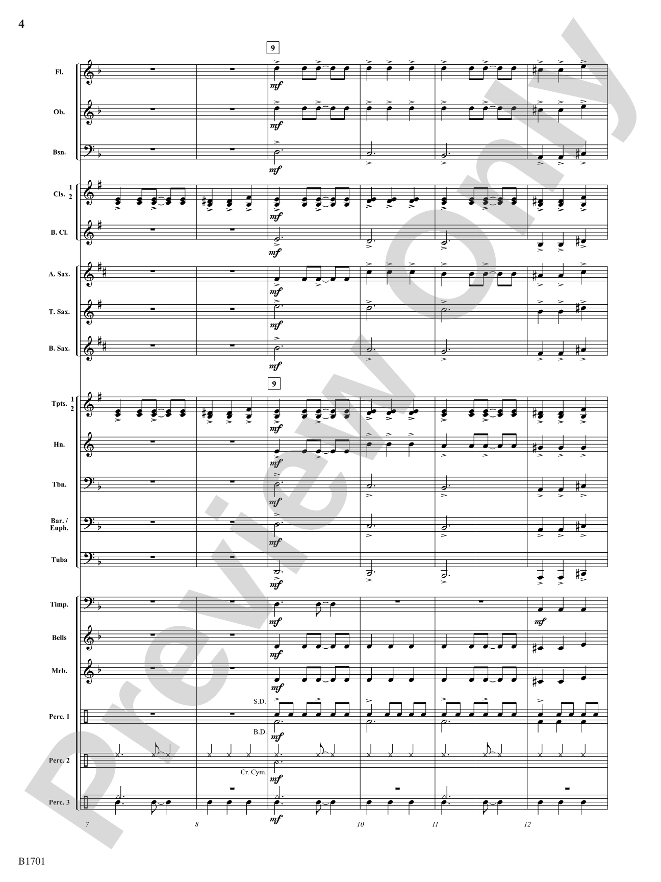 Pulsate: Concert Band Conductor Score & Parts