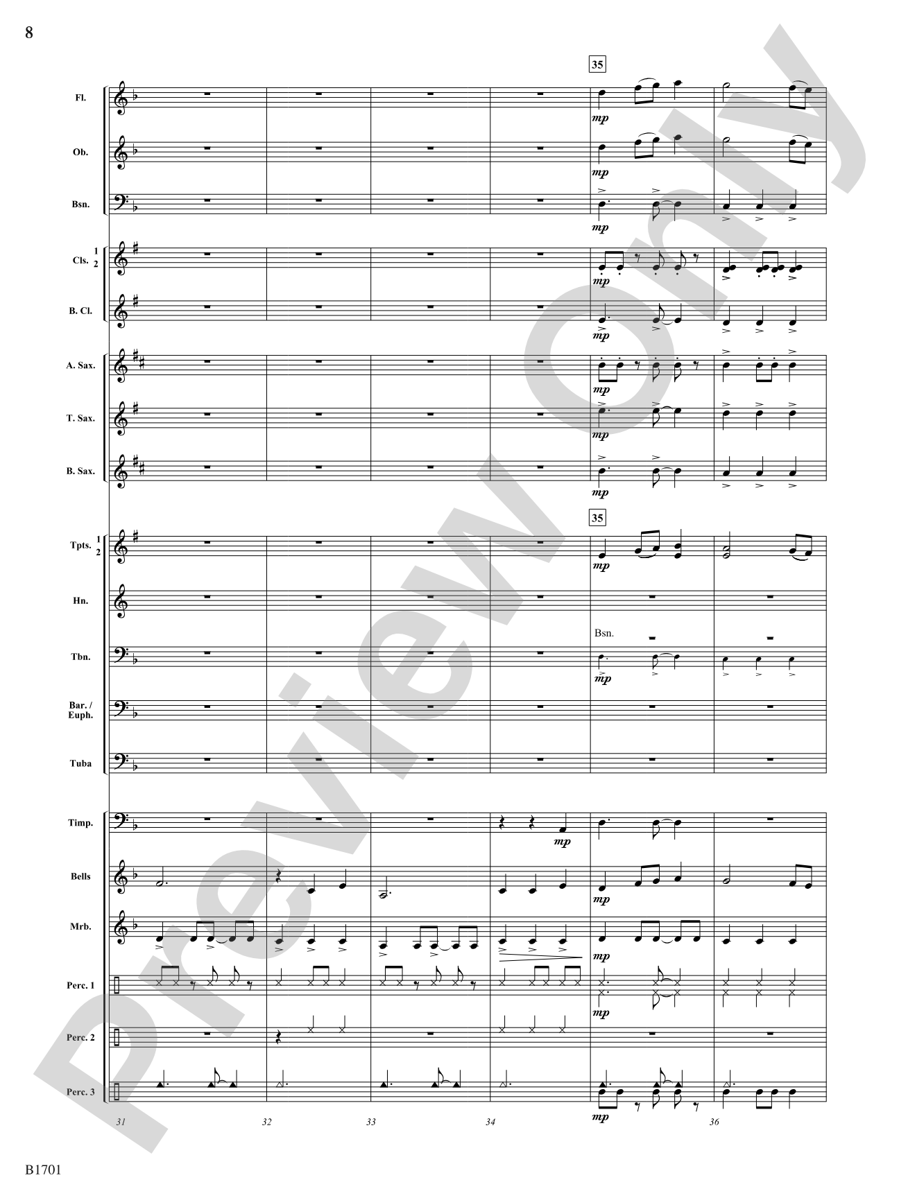Pulsate: Concert Band Conductor Score & Parts