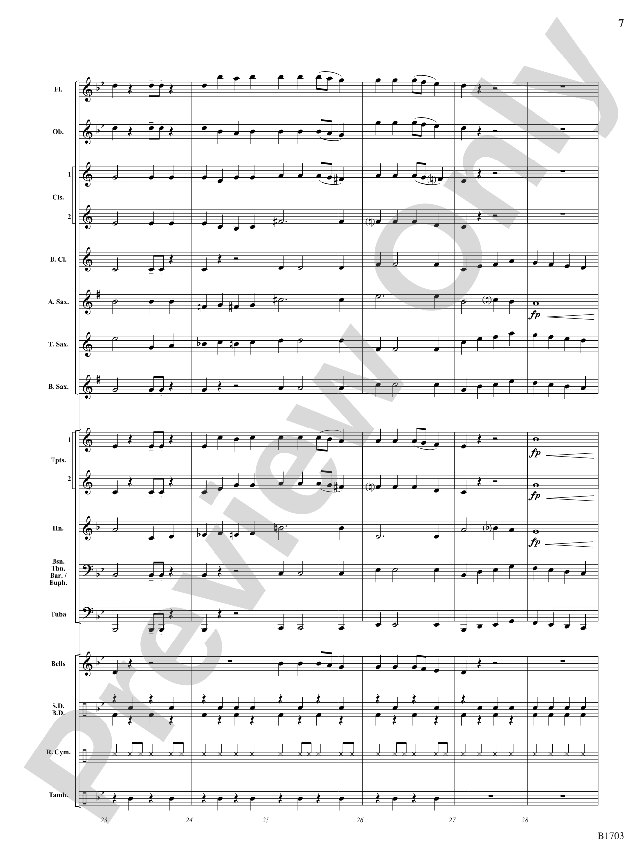 Snap Clap Swing: Concert Band Conductor Score & Parts