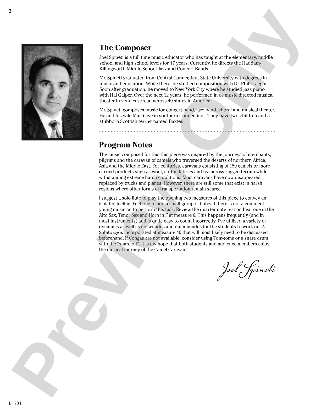 Camel Caravan: Score