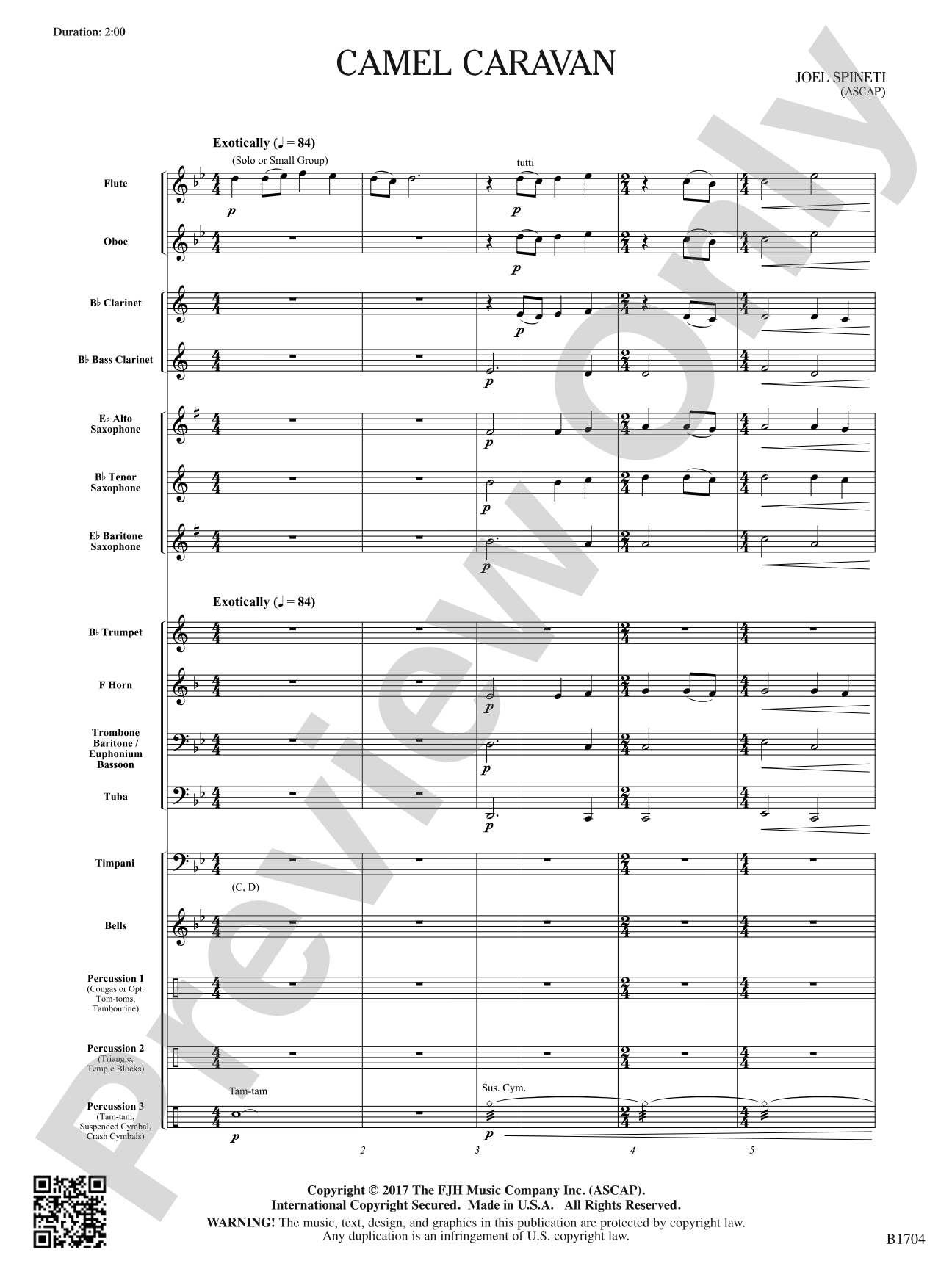 Camel Caravan: Score