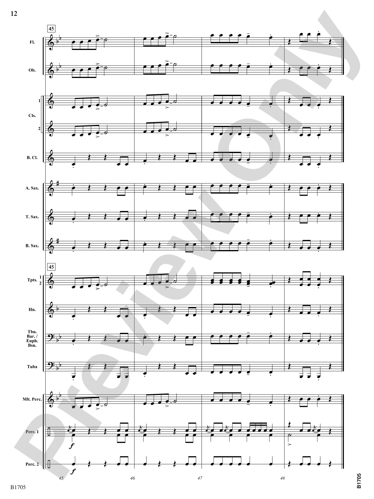 Calypso Beach: Concert Band Conductor Score & Parts