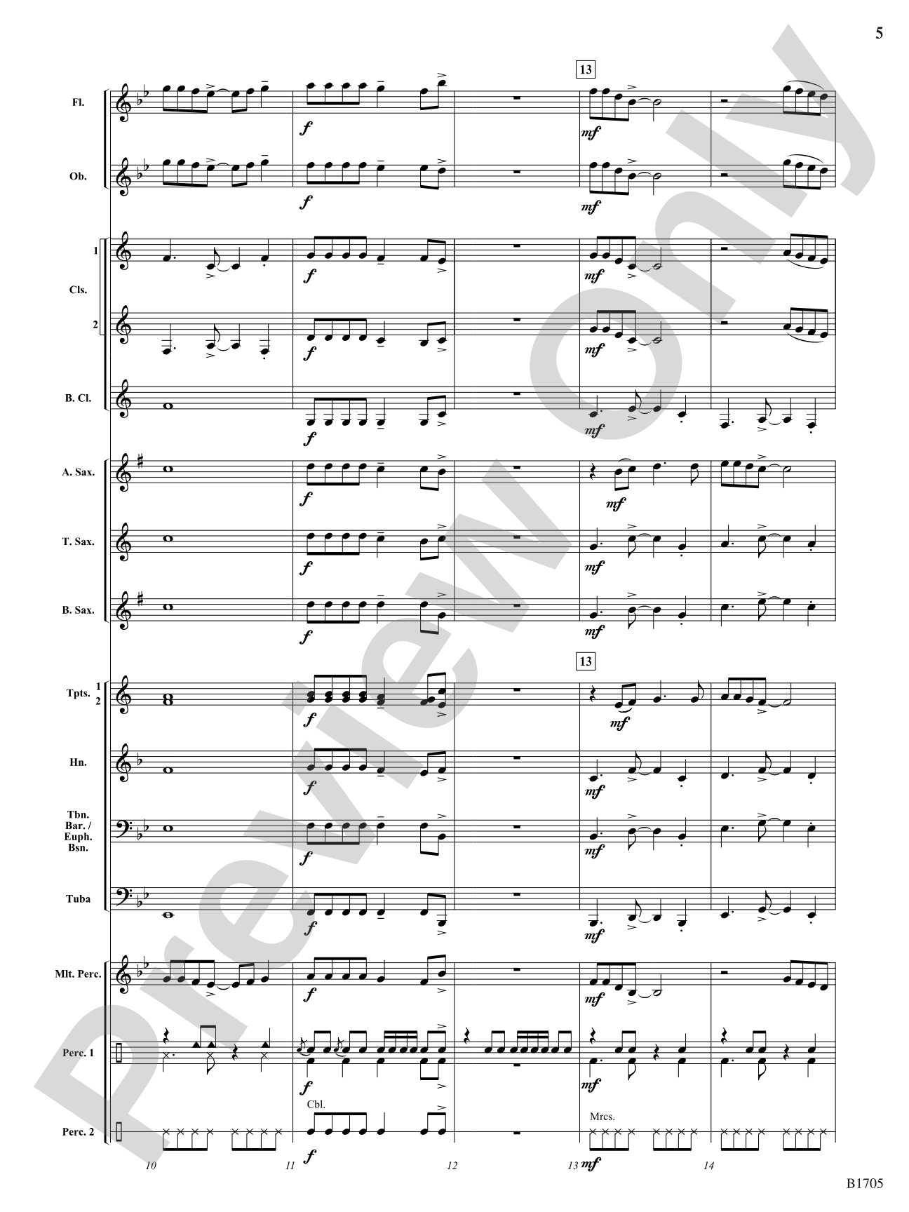 Calypso Beach: Concert Band Conductor Score & Parts