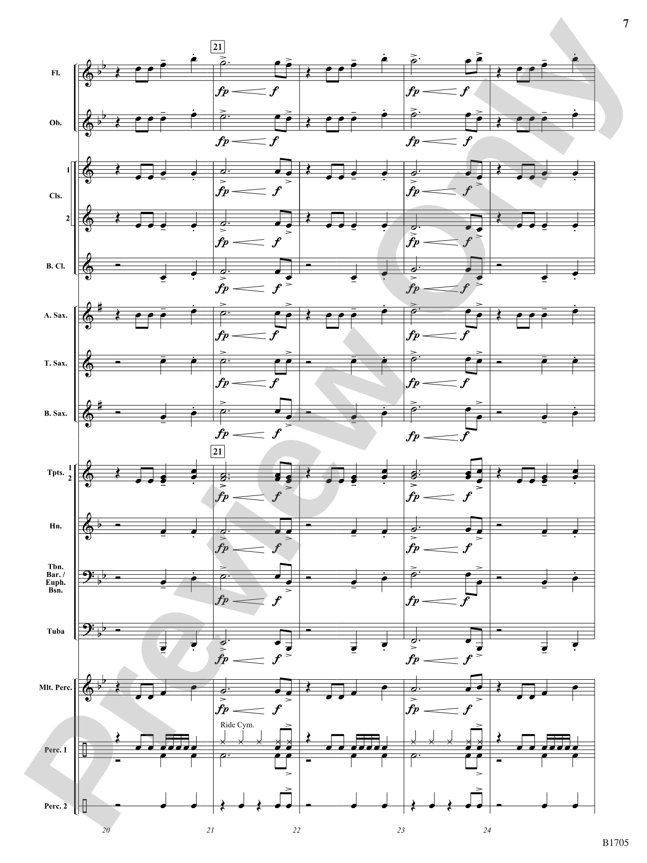 Calypso Beach: Concert Band Conductor Score & Parts