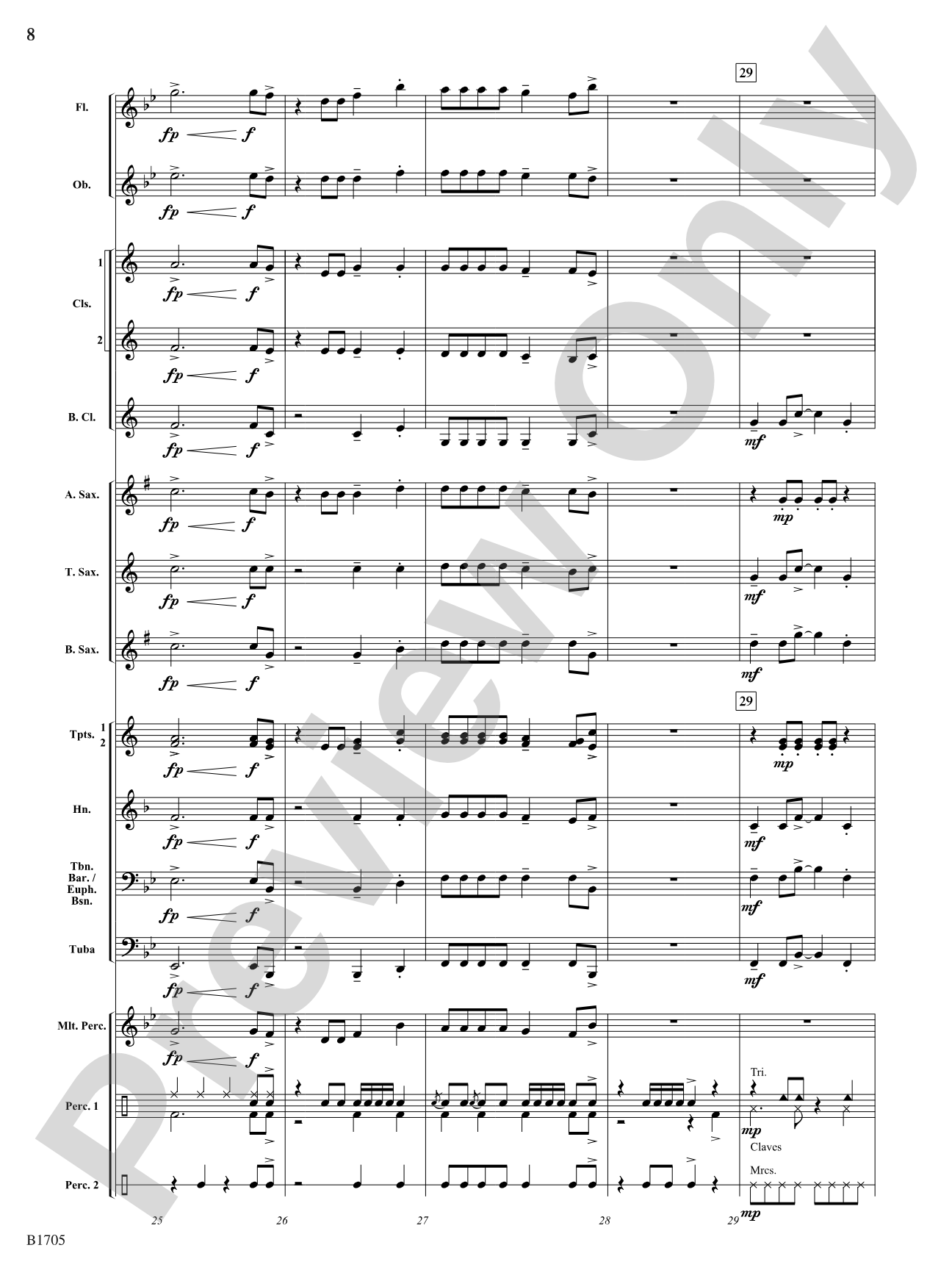Calypso Beach: Concert Band Conductor Score & Parts
