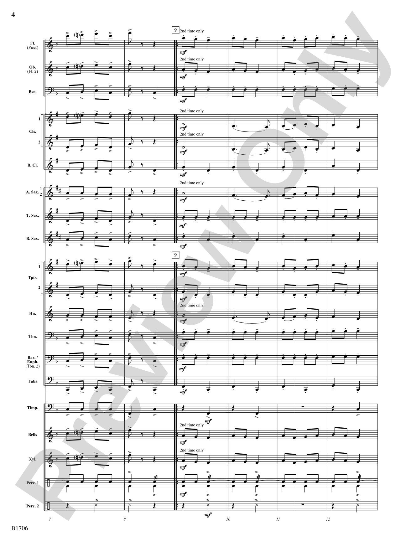 The Boom-Boom Galop: Concert Band Conductor Score & Parts