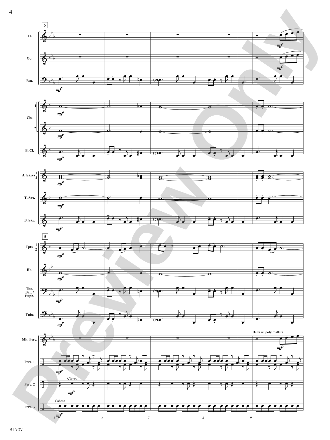 Bossa Brazil: Concert Band Conductor Score & Parts