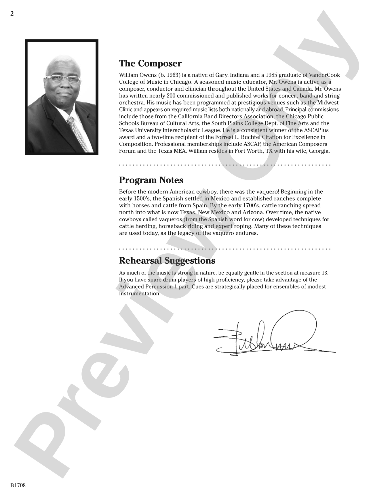 El Vaquero!: Concert Band Conductor Score & Parts