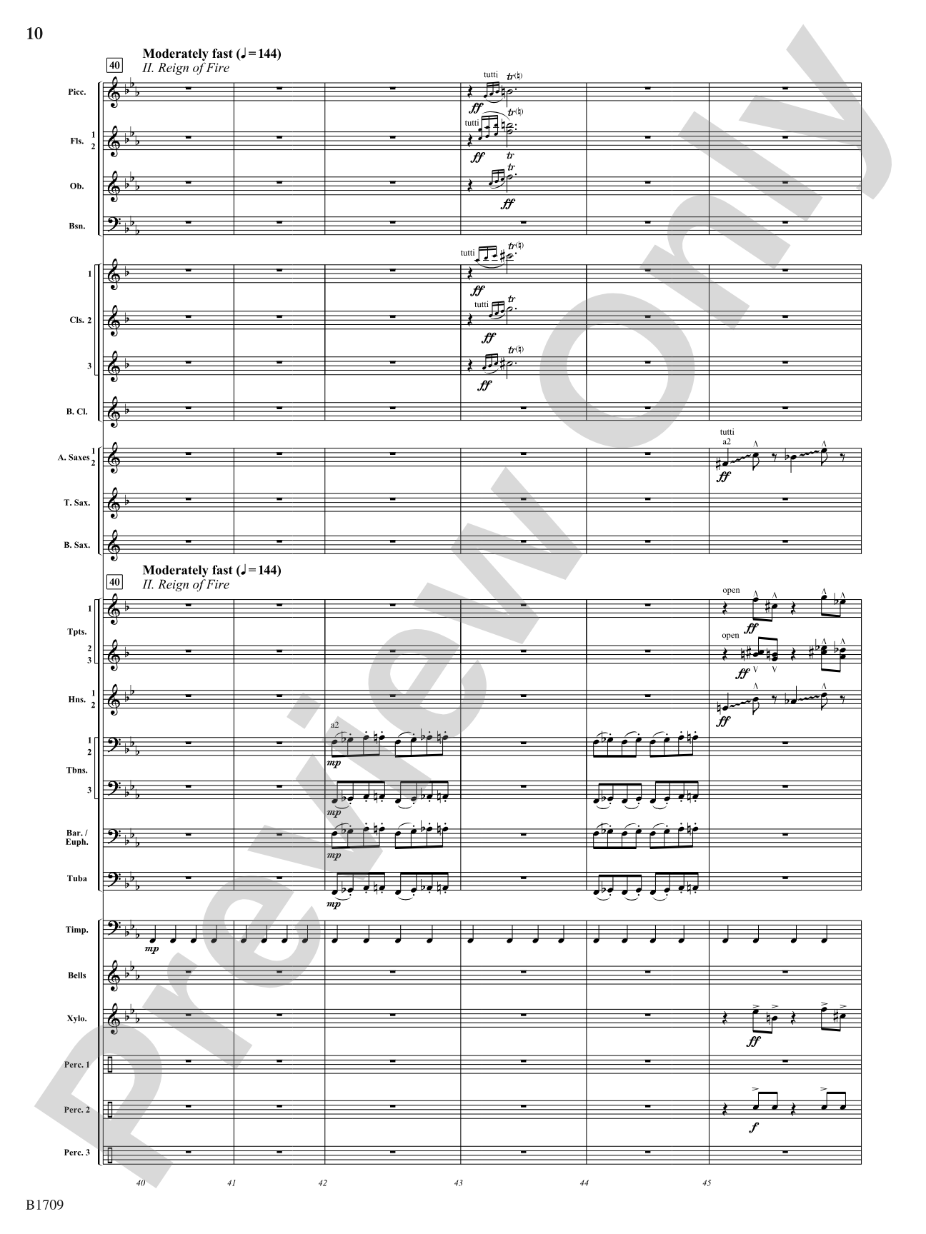 Reign of Fire: Concert Band Conductor Score & Parts