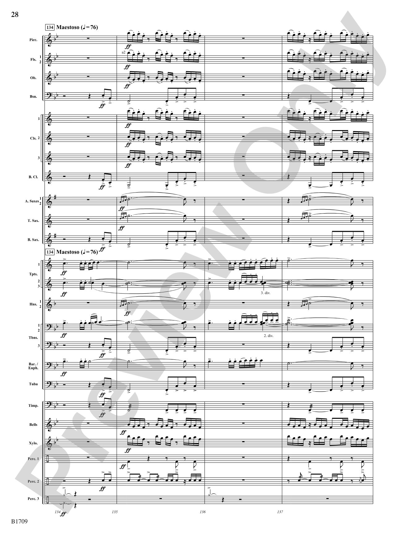 Reign of Fire: Concert Band Conductor Score & Parts