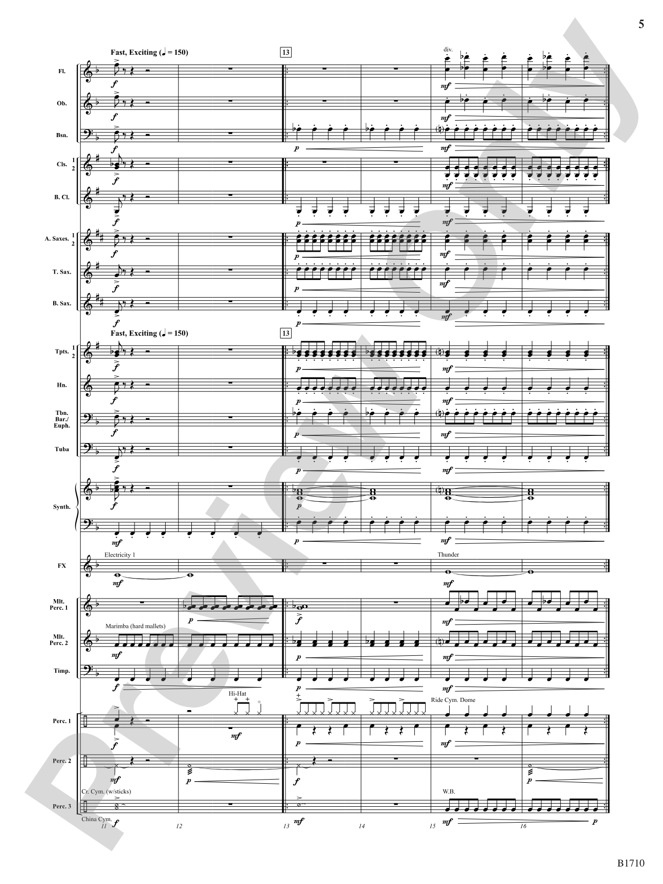 High Voltage: Concert Band Conductor Score & Parts